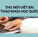 Thư mời viết bài Hội thảo khoa học quốc gia: “Thúc đẩy chuyển đổi số, kinh tế tuần hoàn và kinh tế xanh hướng tới mục tiêu phát triển bền vững”